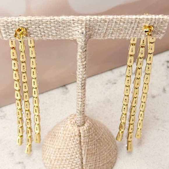 CH Crystal Haze Gold-Tone Chandelier Earrings - Picture 2 of 8